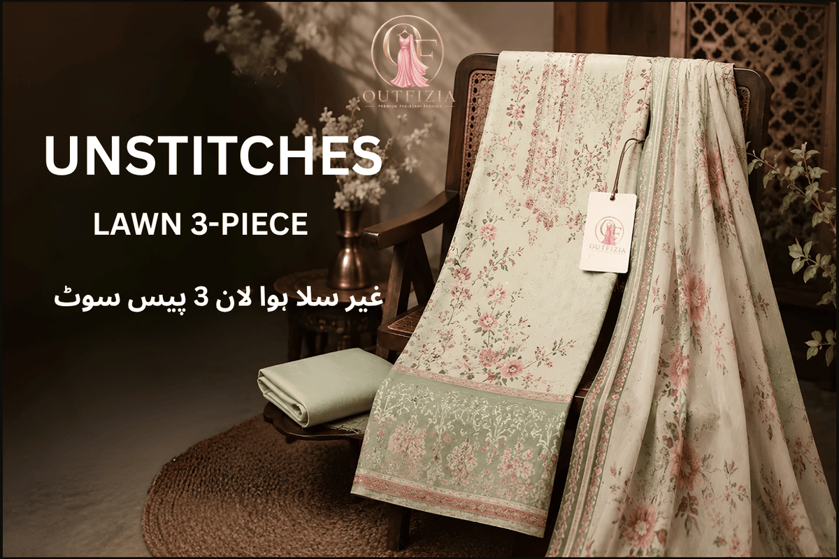 OUTFIZIA UNSTITCHES LAWN 3-PIECE