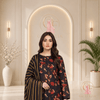 BAREEZE Digital Printed Lawn 3 Piece Unstitched Suit - Black Floral - | Outfizia