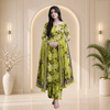 Olive-Lime Floral Digital Printed 3-Piece Khaddar Suit - Unstitched | Outfizia
