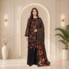 BAREEZE Digital Printed Lawn 3 Piece Unstitched Suit - Black Floral - | Outfizia