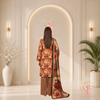 BAREEZE Digital Printed Lawn 3 Piece Unstitched Suit - Brown Rust Floral - Unstitched | Outfizia