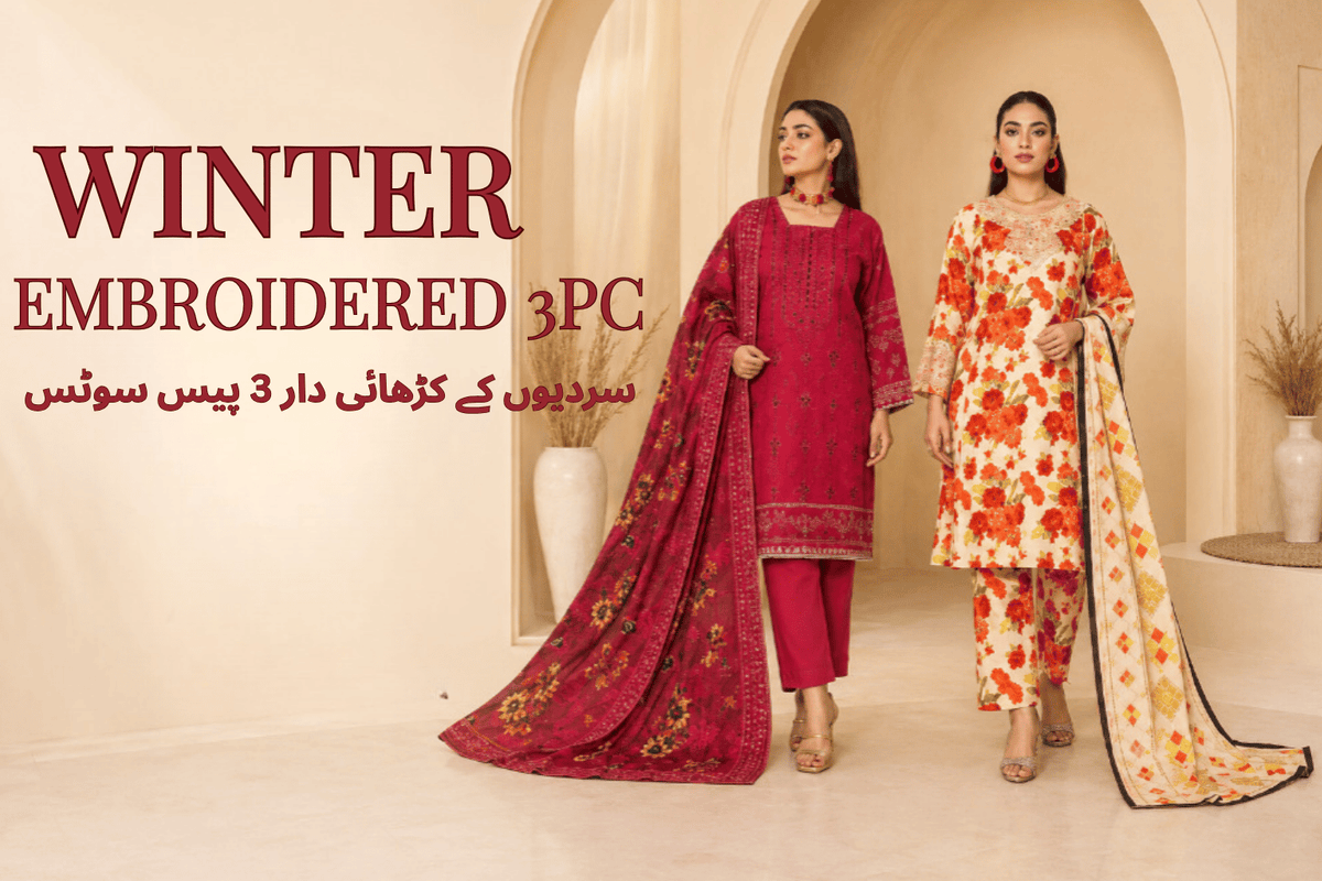 WINTER EMBROIDERED 3PC Outfizia